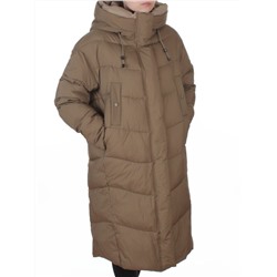 8867 KHAKI Пальто зимнее женское (200 гр. холлофайбер)