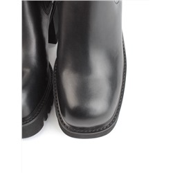 01-GZ6115-X81 BLACK Ботильоны демисезонные женские (натуральная кожа, байка)