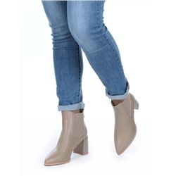01-PCT169-3 DK. BEIGE Ботинки Челси демисезонные женские (натуральная кожа, байка)