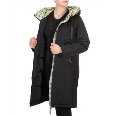 2166 BLACK Пальто зимнее женское MONGEDI (200 гр. холлофайбера)