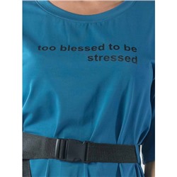 Платье женское too blessed to be stressed КЛП1455П2 индиго