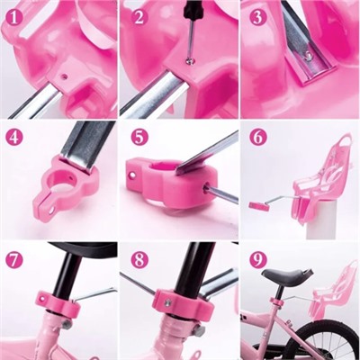 Кресло кукольное для детского велосипеда Small. Фиолетовое DOLLSEAT-03 / CHCHSByL / уп 25 /