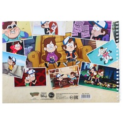 Альбом для рисования А4, 40 листов 100 г/м², на пружине, «Гравити Фолз»