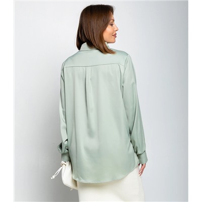 Рубашка #ОКТ085005, ментоловый