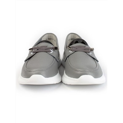 03-ZL-8861-1 DK. GRAY Полуботинки женские (натуральная кожа)