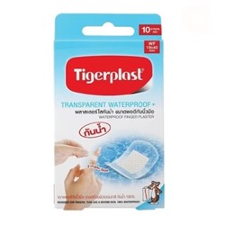 Tigerplast пластырь для пальцев водонепроницаемый прозрачный 19×40 мм, 10 шт