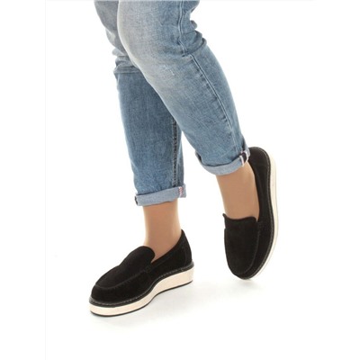 03-5060-3 BLACK Лоферы женские (натуральная замша)