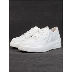 05-HY14-2D WHITE Кроссовки женские (натуральная кожа)