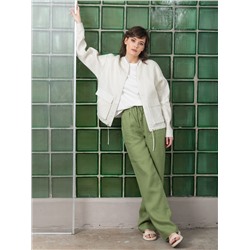 Брюки изо льна с карманами