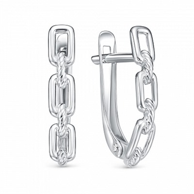 Серьги родированные серебро 925*