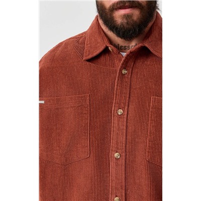 Рубашка вельвет F221-0470 terracotta
