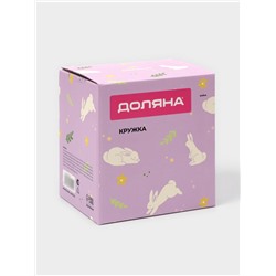 Кружка Доляна «Зайка», 380 мл, керамика, белая