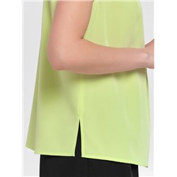 Блузка без рукавов лимонного цвета