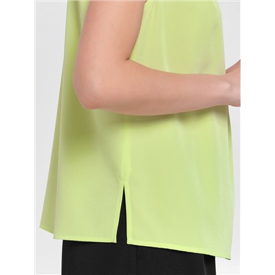 Блузка без рукавов лимонного цвета