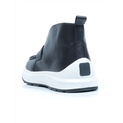 01-5281-1BLACK Ботинки демисезонные женские (натуральная кожа, байка)