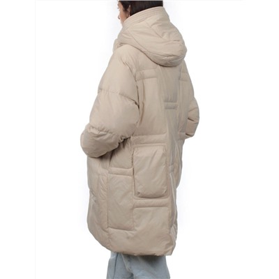 3061 BEIGE Пуховик зимний женский (80% пух, 20% перо)