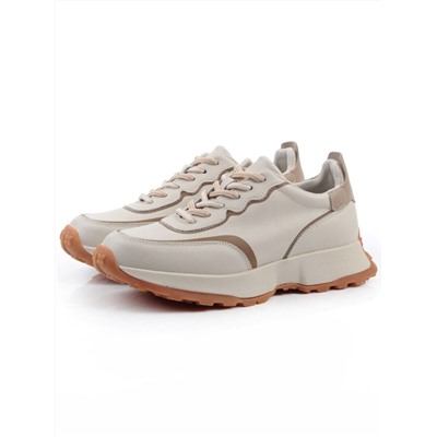 03-YC353-1 BEIGE Кроссовки женские (натуральная кожа)