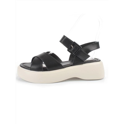 08-PEY256-2 BLACK Босоножки женские (натуральная кожа)