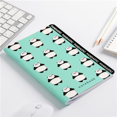 Блокнот А5, 48 л., в точку, обложка софт-тач, Panda