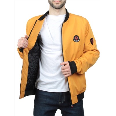 EM25056-2 YELLOW Куртка-бомбер мужская демисезонная (100 гр. синтепон)