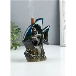 Подставка для благовоний TAKE IT EASY «Рыбка», набор благовоний конусы, стелющийся дым, 6.7×5.1×4.3 см