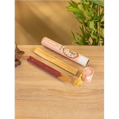 Благовония в тубусе «Роза», 30 штук с деревянной подставкой