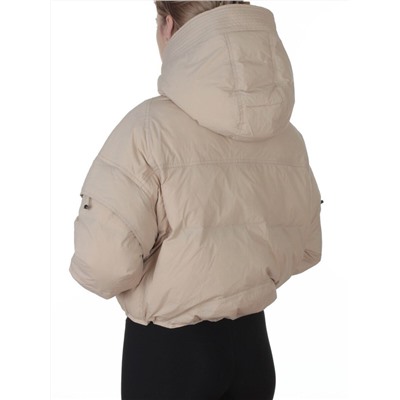 9518 BEIGE Куртка пуховая зимняя женская (пух)