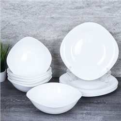 Столовый набор 13 предметов квадратный Sq13 856575 (white) (уп 2) 731403