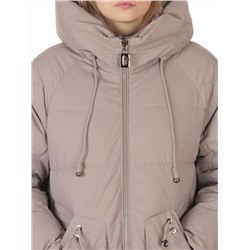 6615 BEIGE Пальто зимнее женское (200 гр. холлофайбер)