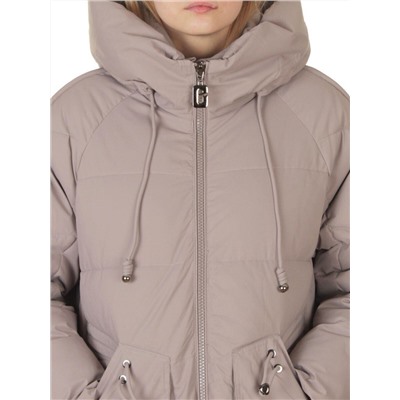 6615 BEIGE Пальто зимнее женское (200 гр. холлофайбер)