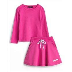 Фуфайка (футболка) с длинным рукавом+Юбка, Fuchsia Fedora 18-2330