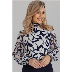 Блузка женская  7046/19/Белый, синий