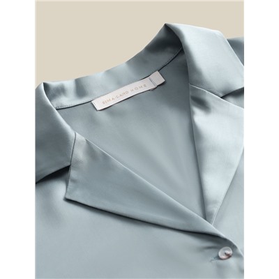 Пижама женская (рубашка, шорты) SL HOME Tensel Home, голубая