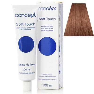 CONCEPT Soft Touc Крем-краска для волос без аммиака 6.71 блонд средн коричн-пепельный  100 мл