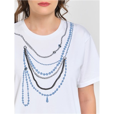 Футболка белая с принтом