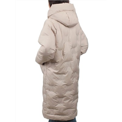 305 BEIGE Пальто зимнее стеганое женское (200 гр. холлофайбер)