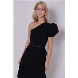 11422 Платье чёрное асимметричное (остаток: 44-46)