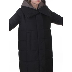 A610 BLACK Пальто зимнее женское со съемным жилетом (200 гр. био-пух)