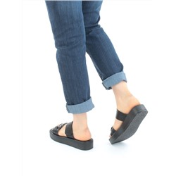 08-PEAG16-2 BLACK Босоножки женские (натуральная кожа)