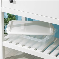 Контейнер для хранения Porter, 8 л, 41×31×11 см, с крышкой, слоновая кость
