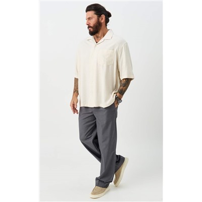 Рубашка к/р лен F611-0423 beige