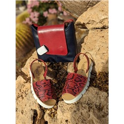 ZAPATOS · 2364 · serpiente+Vera Рelle colores СИНИЙ С ГРАНАТОВЫМ АКЦИЯ