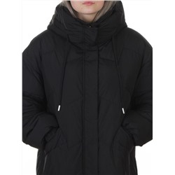 8883 BLACK Пальто зимнее женское (150 гр. холлофайбер)