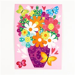 Аппликация жемчужными полубусинами «Весенний букет»