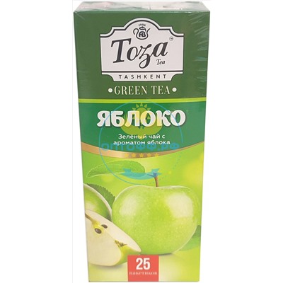 Чай Тоза зеленый с ароматом яблока 25 пакетиков (кор*24)