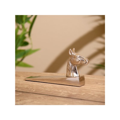 Стоппер дверной «Конь», 15×3.5×9 см, алюминий