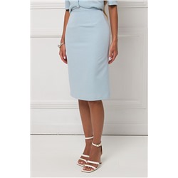Юбка-карандаш голубая в деловом стиле Элеонора 60 см №10