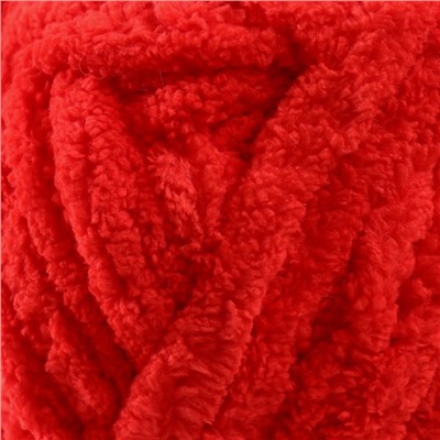 Плюшевая пряжа для вязания спицами, крючком YarnArt Fluffy, 100% микрополиэстер, 70 м/150 г, (723 красный)