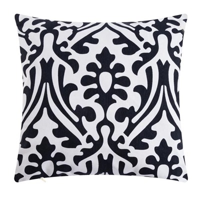 Наволочка декоративная 40×40 см, Monograms black, 100% хлопок