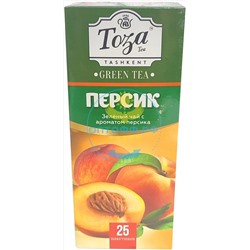 Чай Тоза зеленый с ароматом персика 25 пакетиков (кор*24)